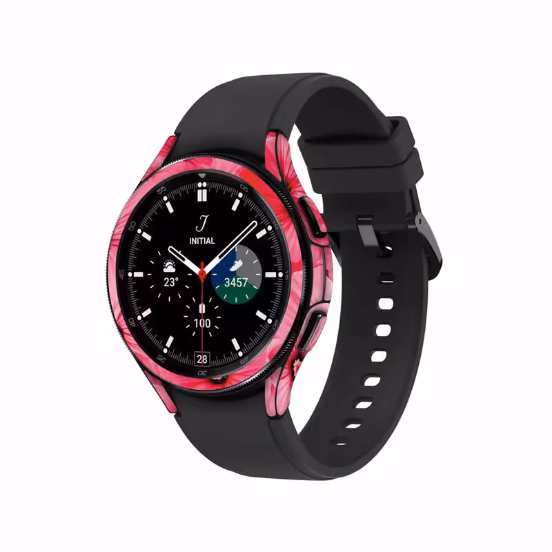 برچسب ماهوت طرح Pink-Flower مناسب برای ساعت هوشمند سامسونگ Watch4 Classic 46mm | کالا برتری