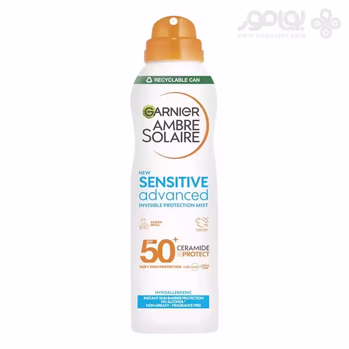 اسپری ضد آفتاب گارنیر SPF50 مدل SENSITIVE ADVANCED حجم 150 میل