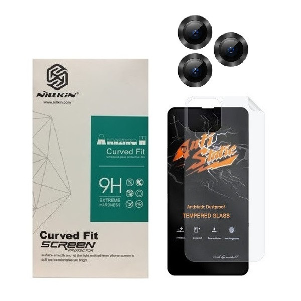 محافظ صفحه نمایش  مدل 2ASN مناسب برای گوشی موبایل اپل iPhone 14 Pro max به همراه محافظ پشت گوشی و محافظ لنز دوربین | کالا برتری