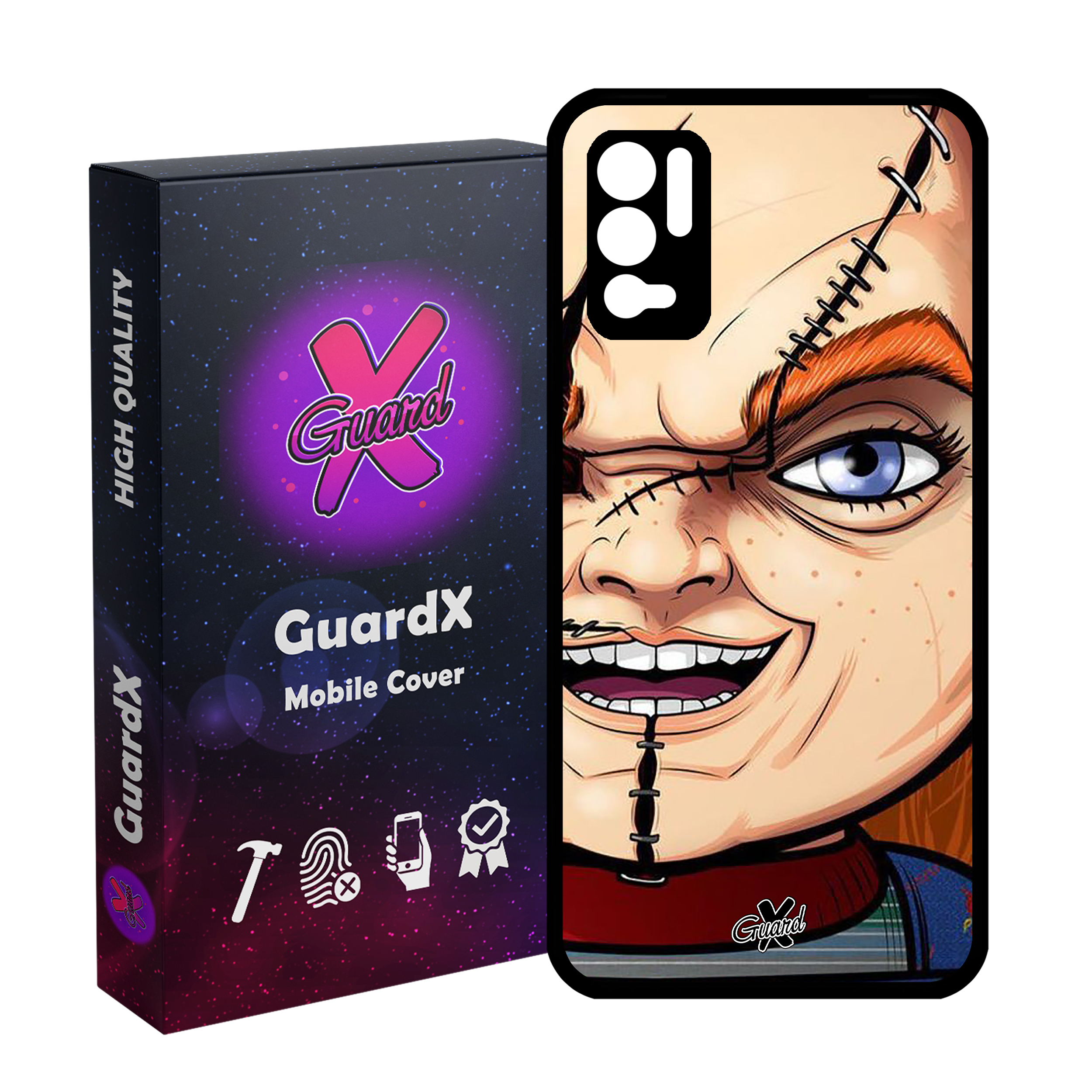 کاور گارد ایکس طرح چاکی مدل Glass10441 مناسب برای گوشی موبایل شیائومی Redmi Note 10 5G/Poco M3 Pro /Redmi Note 10T 5G