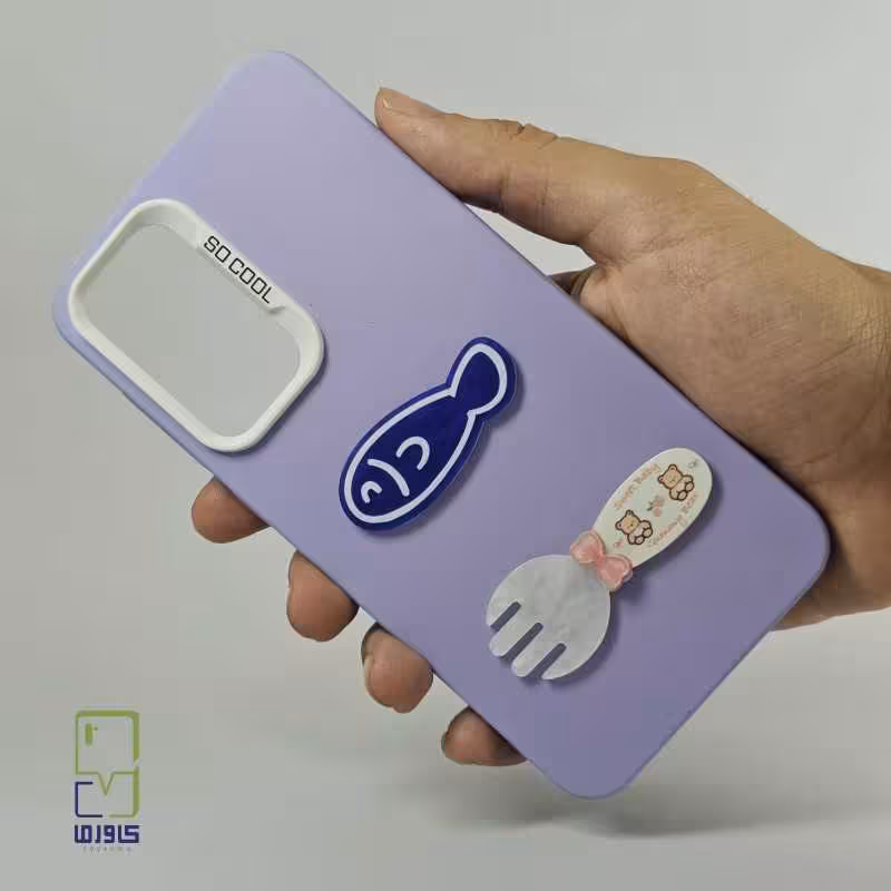 قاب گوشی سامسونگ a56 دخترانه | طرح سگ کارتونی بنفش| Samsung A56