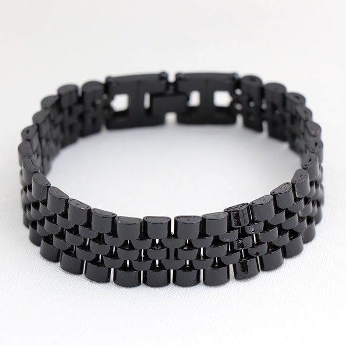 دستبند رولکس استیل مشکی 15 میل 71995