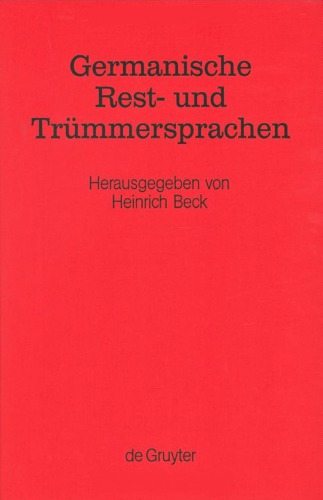 خرید و دانلود نسخه کامل کتاب Germanische Rest- und Trümmersprachen