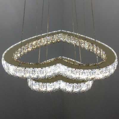 لوستر مدل کریستالی طرح قلب افقی