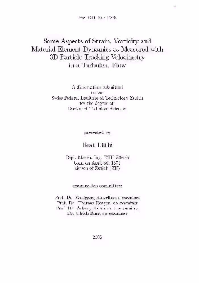 خرید و دانلود نسخه کامل کتاب Some Aspects of Strain Vorticity and Material Element Dynamics as Measured with 3D Particle Tracking Velocimetry in a Turbulent Flow