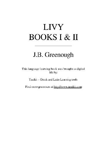 خرید و دانلود نسخه کامل کتاب Livy Books I and II, 1891