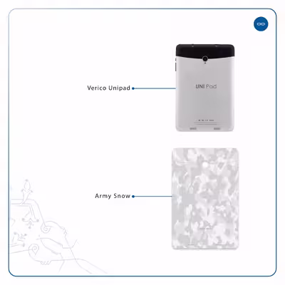 برچسب پوششی ماهوت مدل Army-Snow مناسب برای تبلت وریکو Unipad