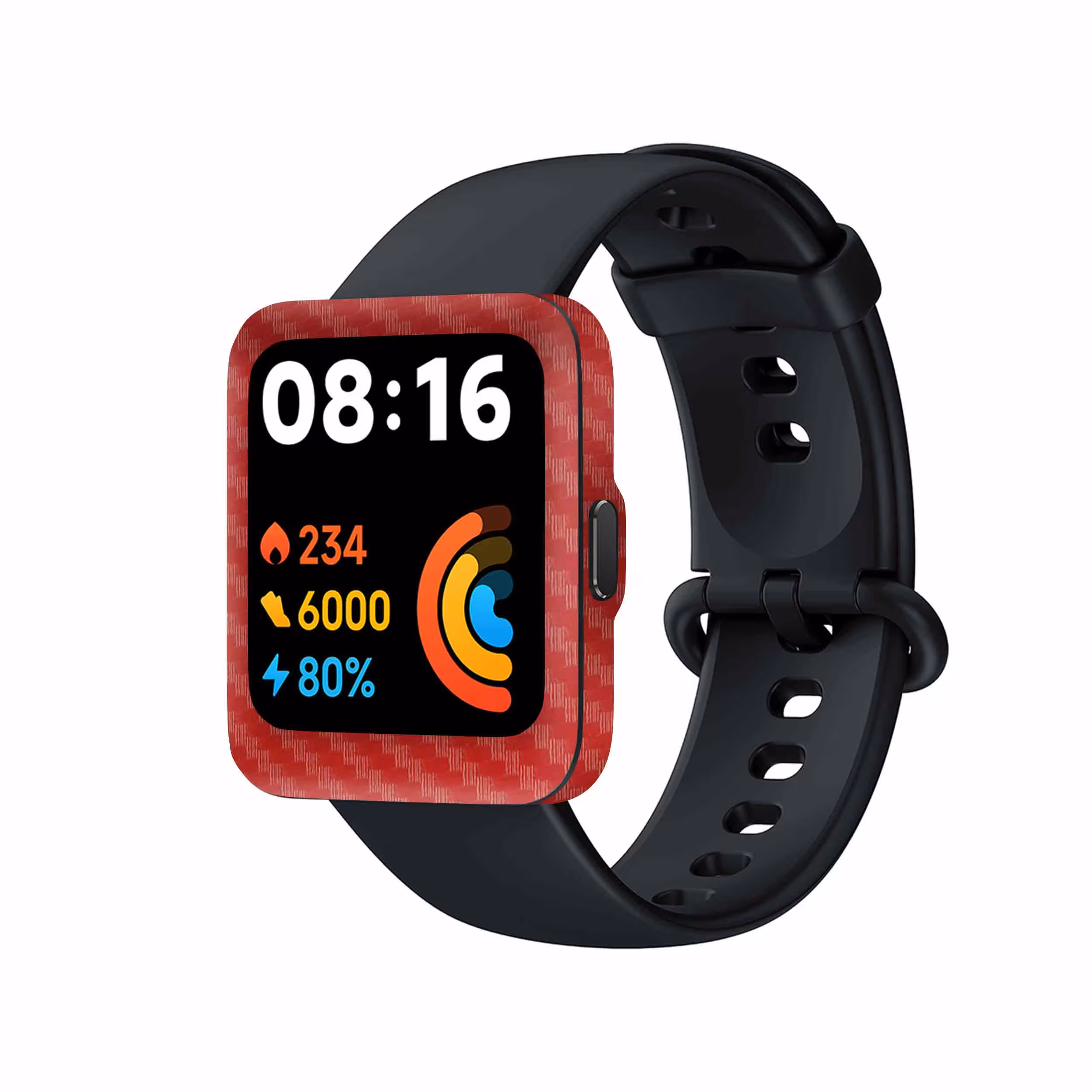 برچسب ماهوت طرح Red-Fiber مناسب برای ساعت هوشمند شیائومی Redmi Watch 2 Lite