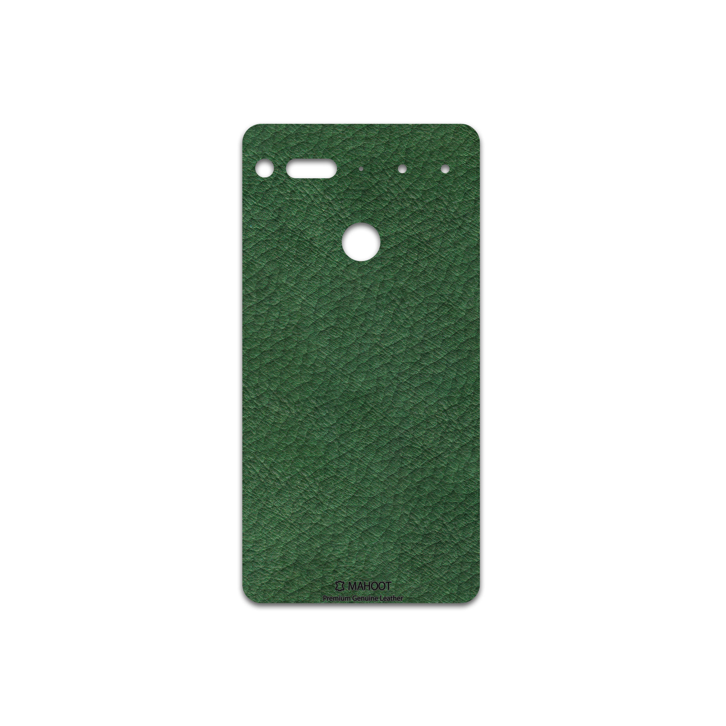 برچسب پوششی ماهوت مدل Green-Leather مناسب برای گوشی موبایل اسنشال PH-1