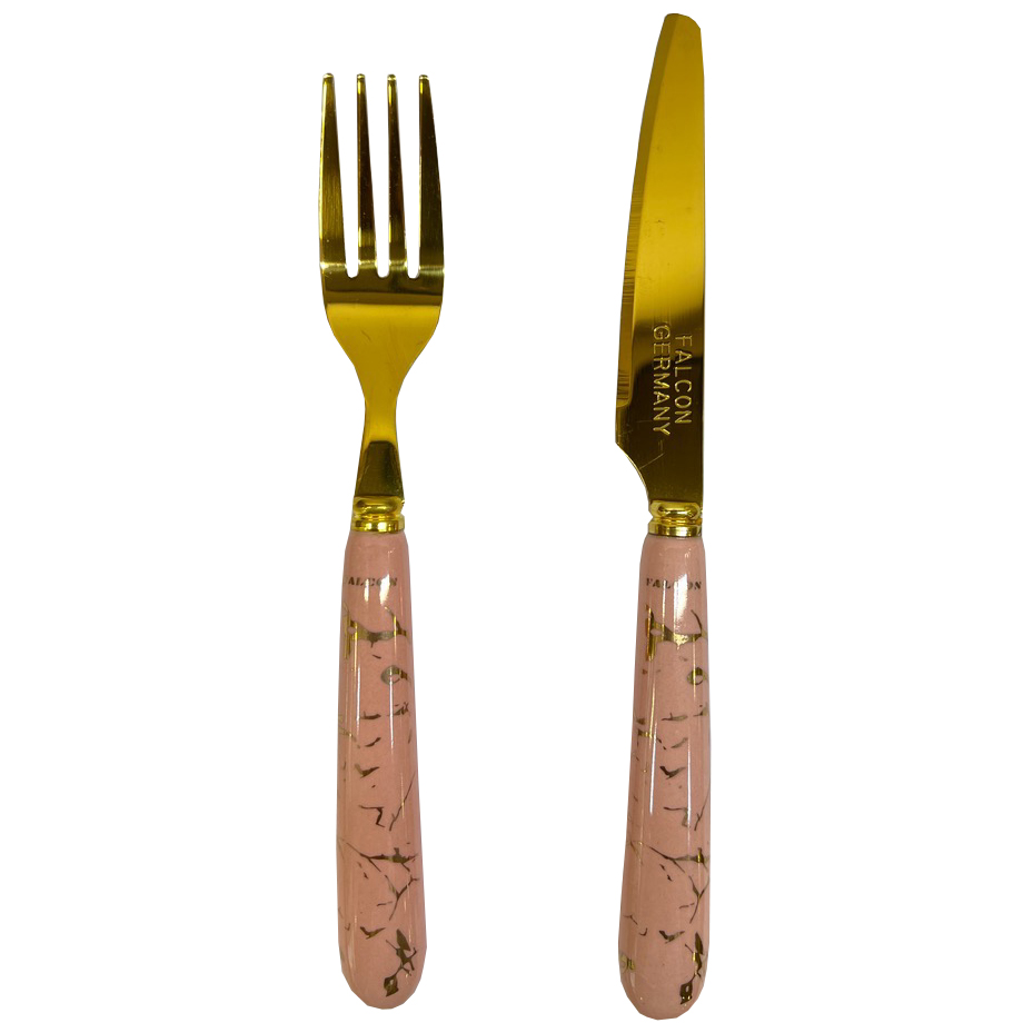 سرویس کارد چنگال فالکون 12 پارچه مدل مرمری