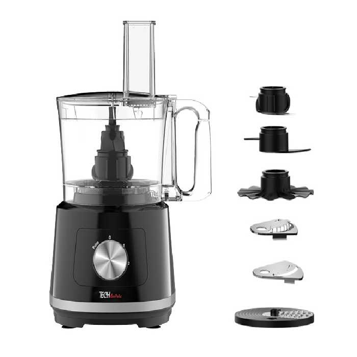 غذاساز 800 وات 1.6 لیتری مشکی تک الکتریک مدل FP1108-80BB   گارانتی 24 ماه اصلی بدر الکتریک