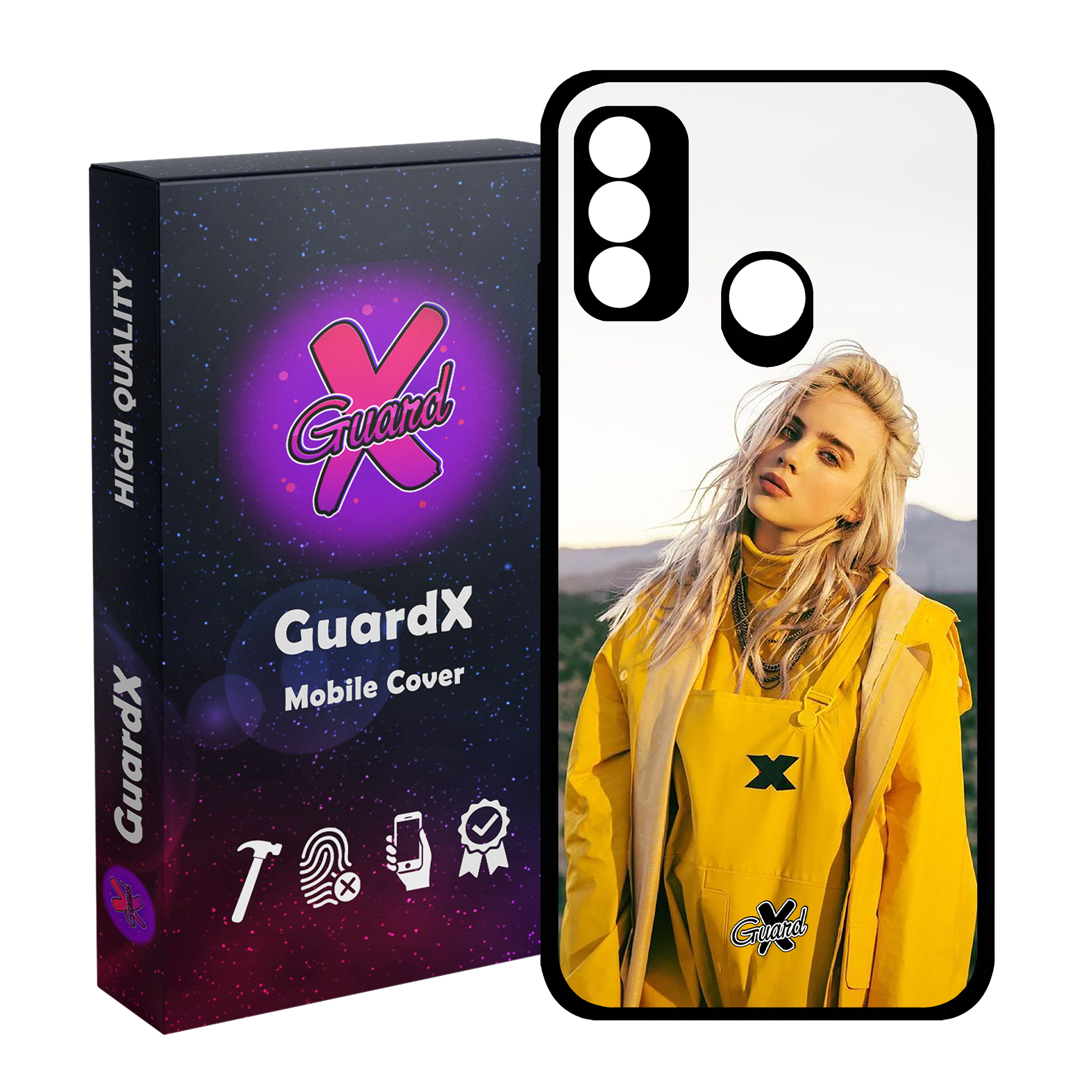 کاور گارد ایکس طرح Billie Eilish مدل Glass10227 مناسب برای گوشی موبایل هوآوی P Smart 2020