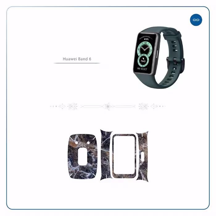 برچسب ماهوت طرح Earth White Marble مناسب برای ساعت هوشمند هوآوی band 6