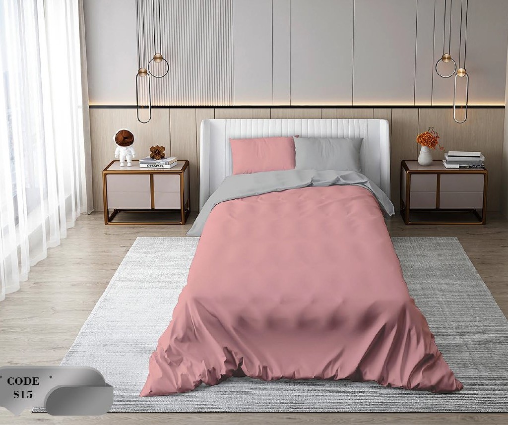 سرویس روتختی 1 نفره 4 تکه ابعاد 165 ×235 کشدار ضد حساسیت و عرق کد S15 | ست خواب و ست روتختی