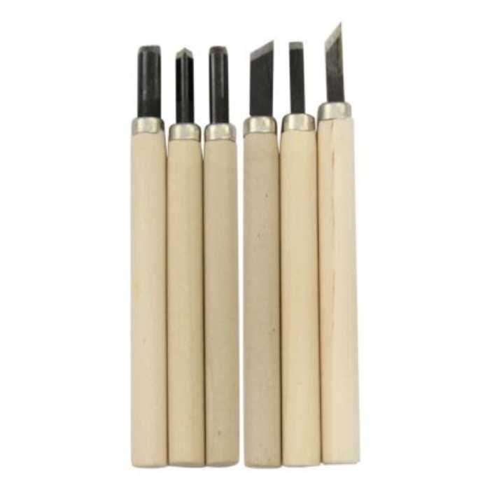 مغار بیانو طرح دسته چوبی مجموعه 6 عددی