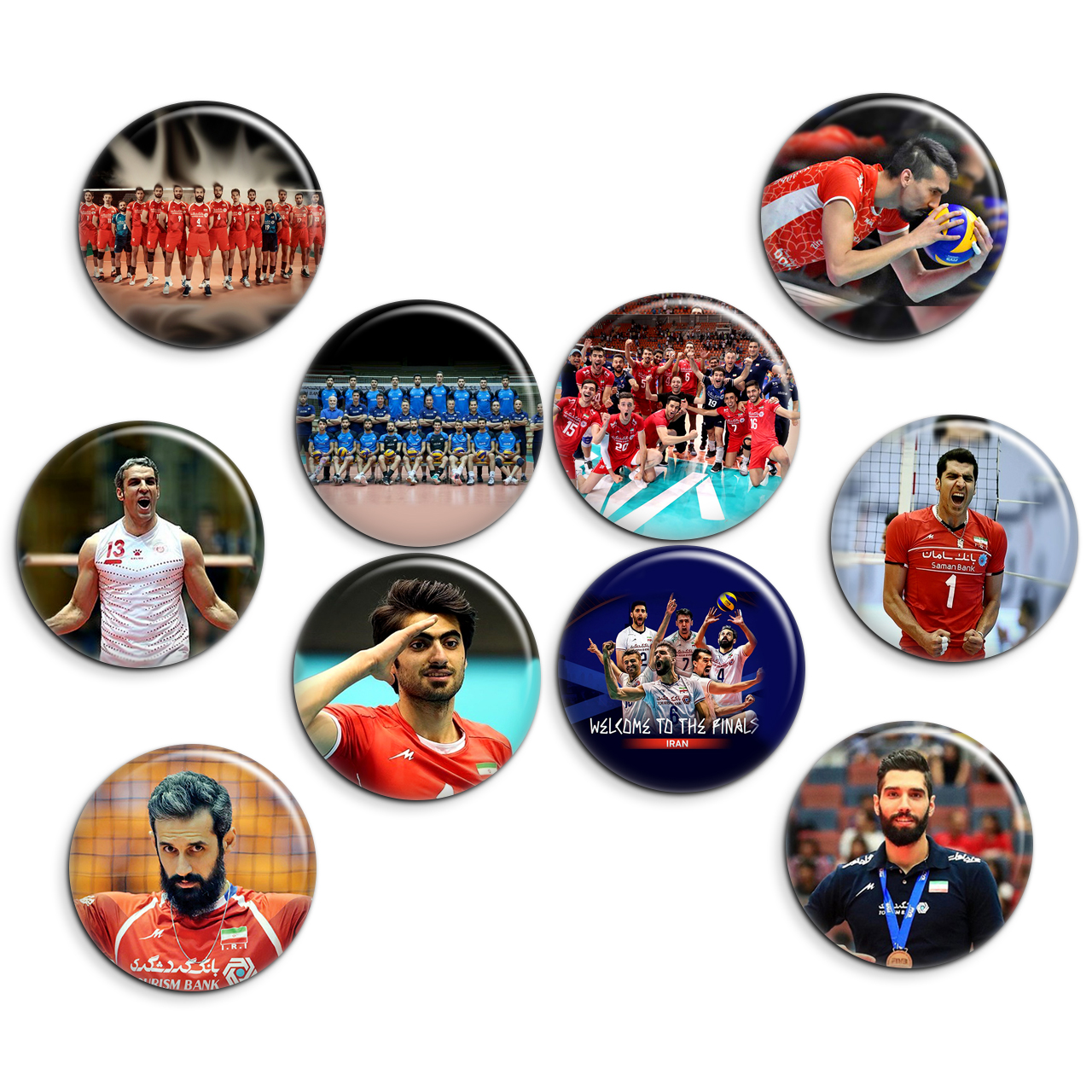 پیکسل پرمانه طرح والیبال کد pmg.115 مجموعه 10 عددی