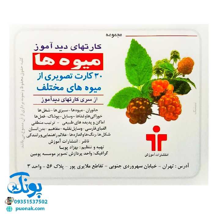 فلش کارت های دیدآموز میوه ها 
30 کارت تصویری از میوه های مختلف