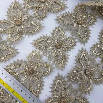 یراق نگین دار 10 سانت طلایی