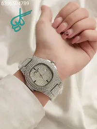 خرید ساعت زنانه پتک فلیپ فول نگین تقویم دار رنگ ثابت کد 1915840 - ردگل