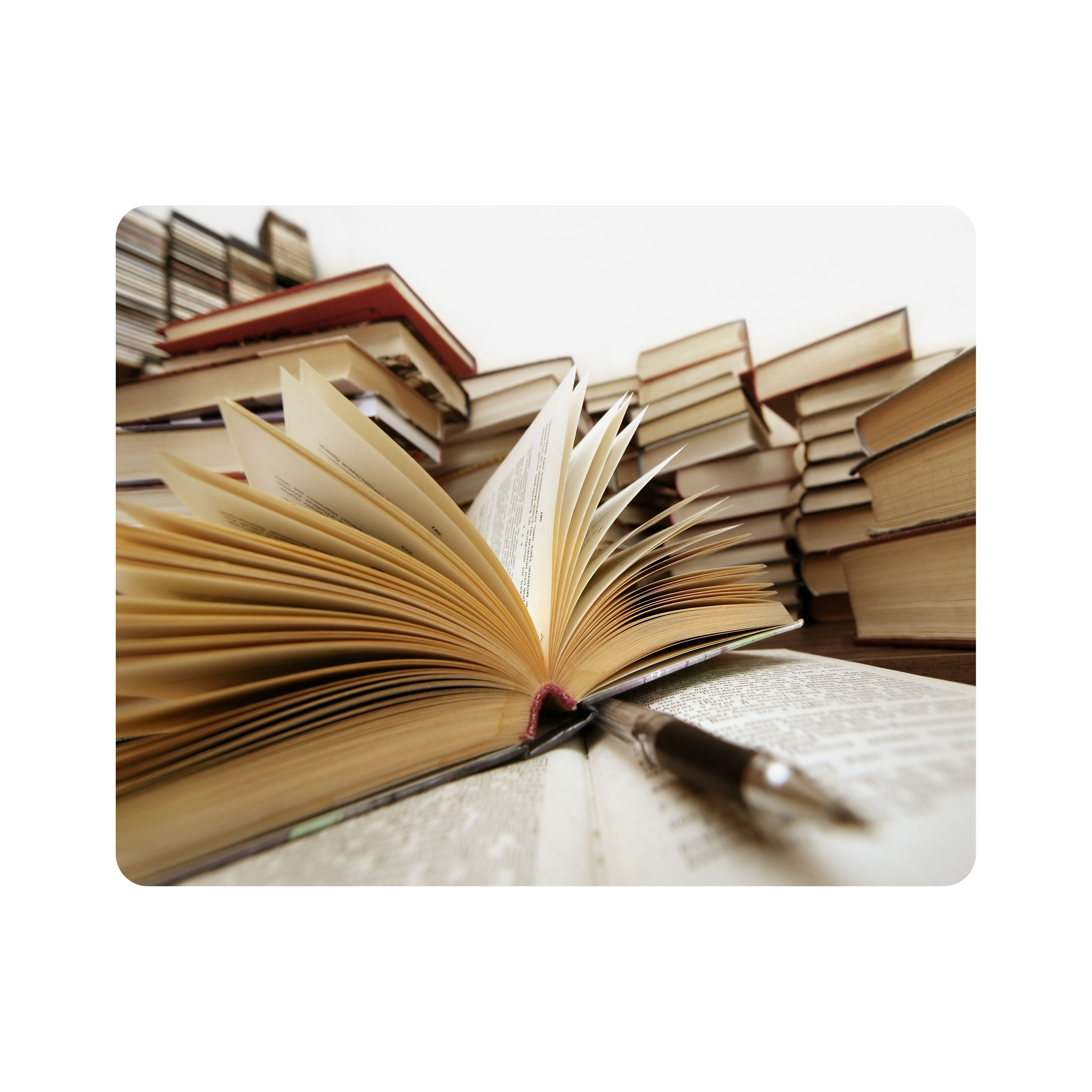 ماوس پد اطلس آبی طرح  کتاب و خودکار  مدل T6988