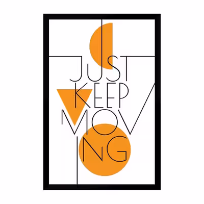 تابلو مدل انگیزشی Just keep moving
