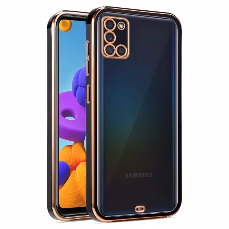 قاب اورجینال الکتروپلیتینگ Samsung Galaxy A31 مدل دور طلایی اسپیس