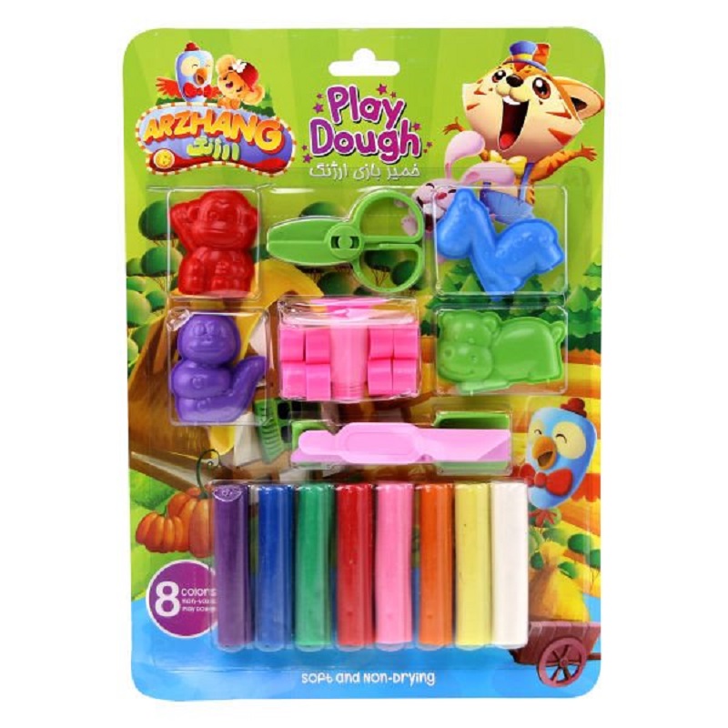 خمیر 8 رنگ کارتی ارژنگ
