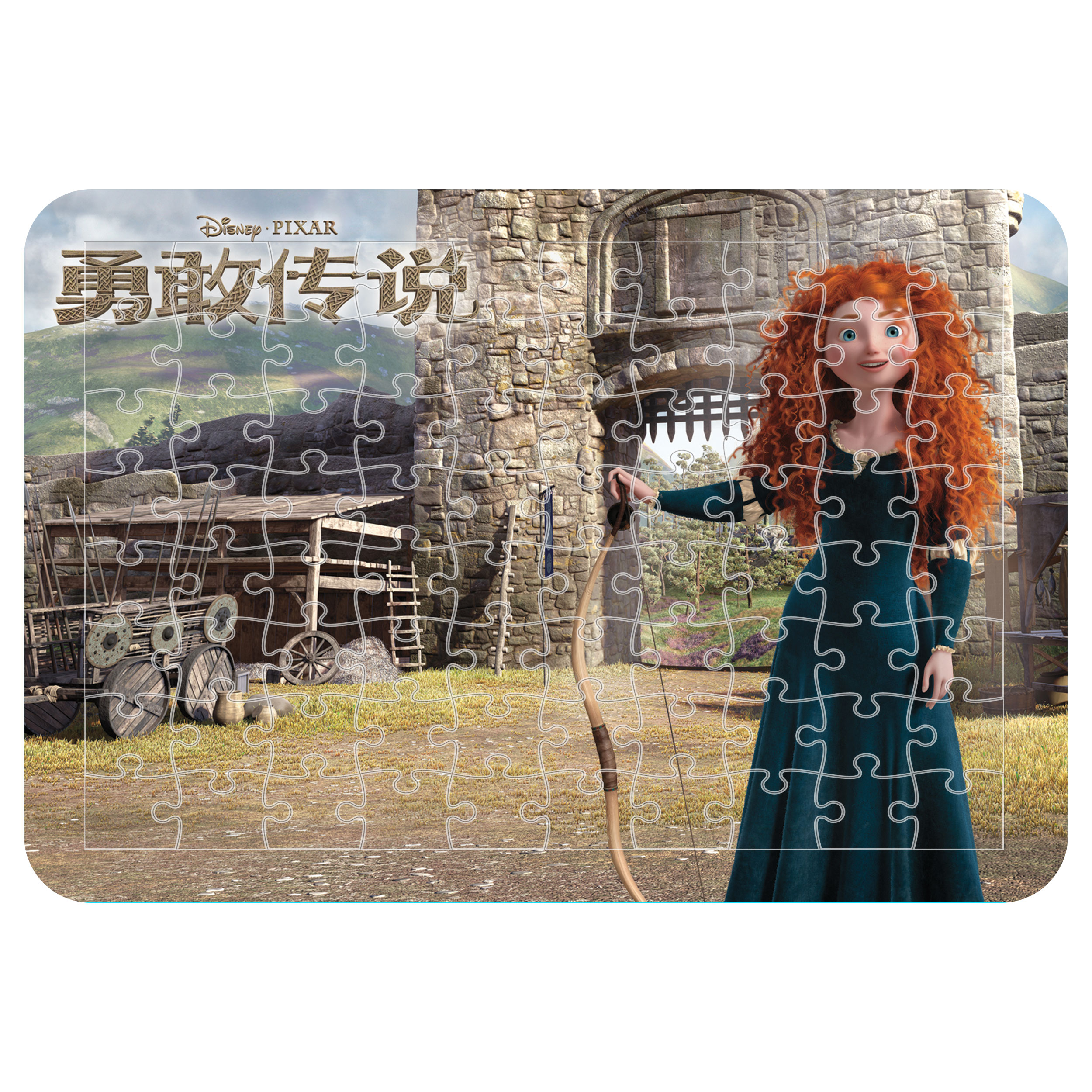 پازل 54 تکه اطلس آبی طرح کارتون شاهزاده مریدا دلیر مدل P1436