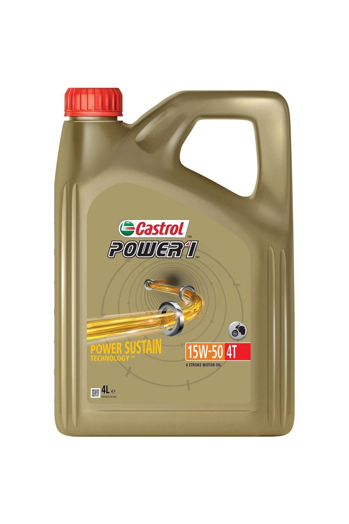 روغن و مکمل موتور POWER1 4T 15W 50 4 لیتری کاسترول اورجینال Castrol