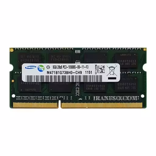 رم لپ تاپ 8 گیگ سامسونگ DDR3 1333-10600 MHz 1.5V دو سال گارانتی ارجینال کره جنوبی