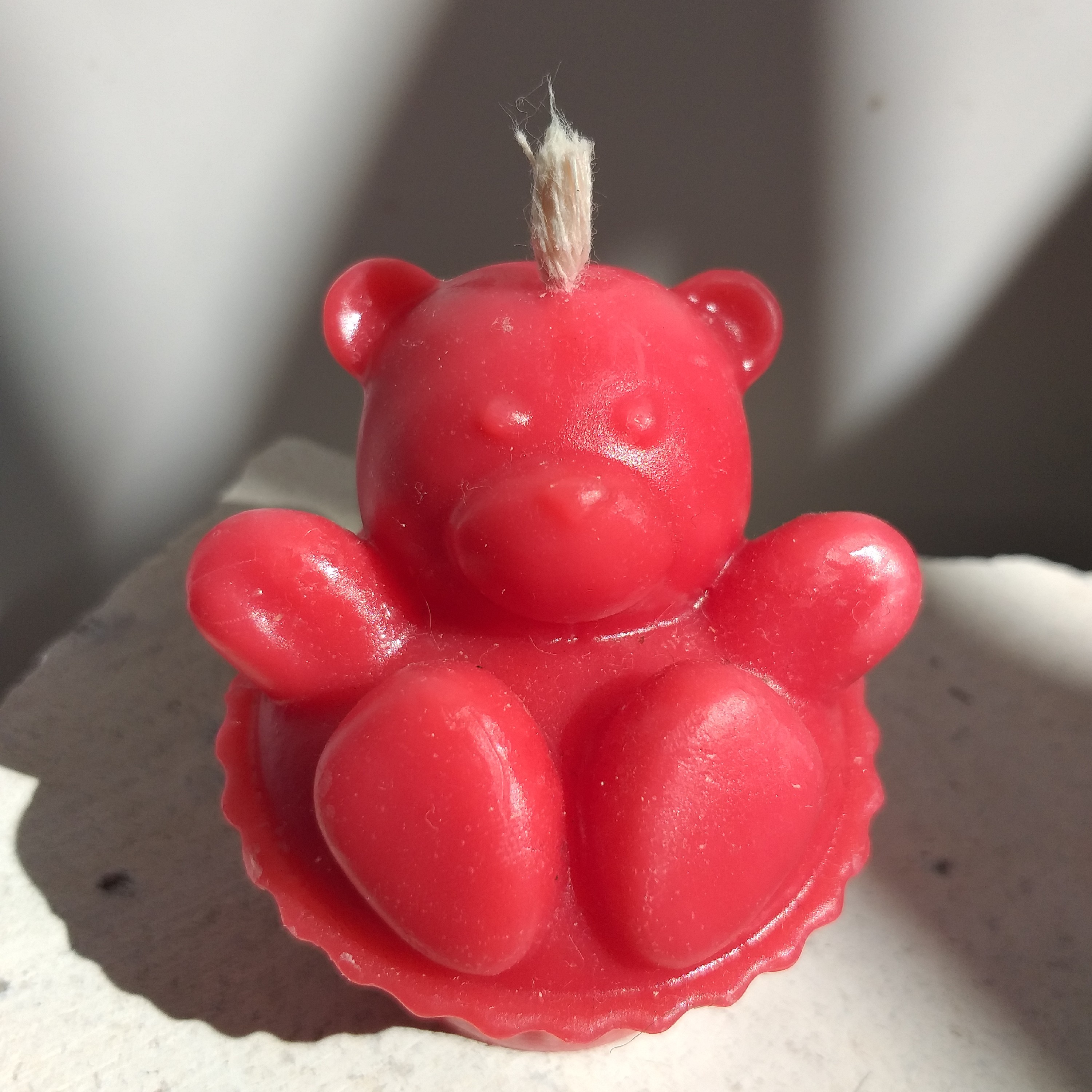 شمع دستساز کاپ کیک خرسی خوشمزه پارافینی 