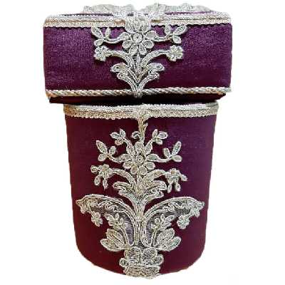 ست سطل و جای دستمال کاغذی مدل درباری 