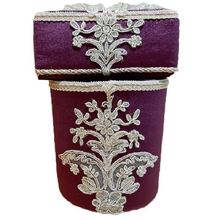 ست سطل و جای دستمال کاغذی مدل درباری 