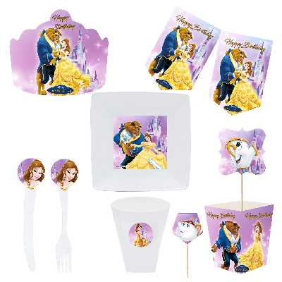 مجموعه 72 عددی تم تولد طرح دیو و دلبر