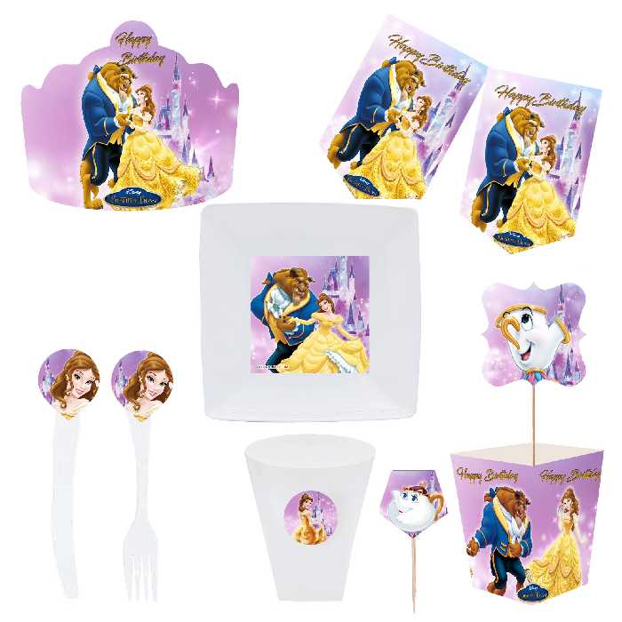 مجموعه 72 عددی تم تولد طرح دیو و دلبر