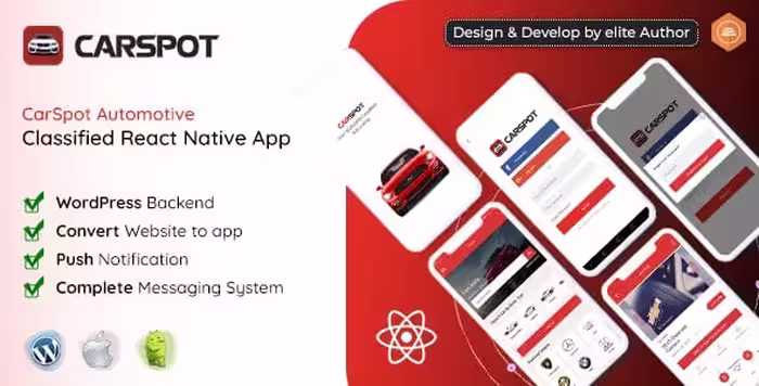 دانلود اپلیکیشن CarSpot – Dealership Classified React Native App
