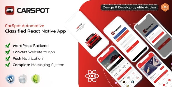 دانلود اپلیکیشن CarSpot – Dealership Classified React Native App