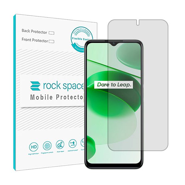 گلس ریلمی C35 مدل نانو هیدروژل شفاف برند راک اسپیس کد19642S