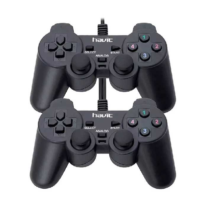 دسته بازی سیم دار گیمینگ هویت مدل HV G61 دو عددی | ژیوار مارکت - لپتاپ استوک، لوازم جانبی موبایل و کامپیوتر