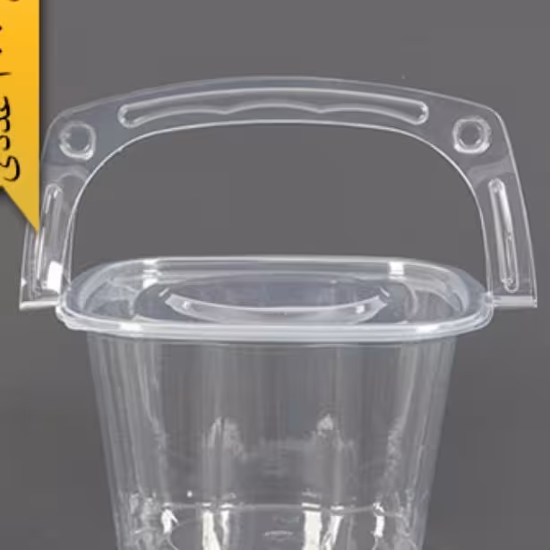 ظرف یکبار مصرف مدل سبدی بلند با درب (بسته 600تایی)