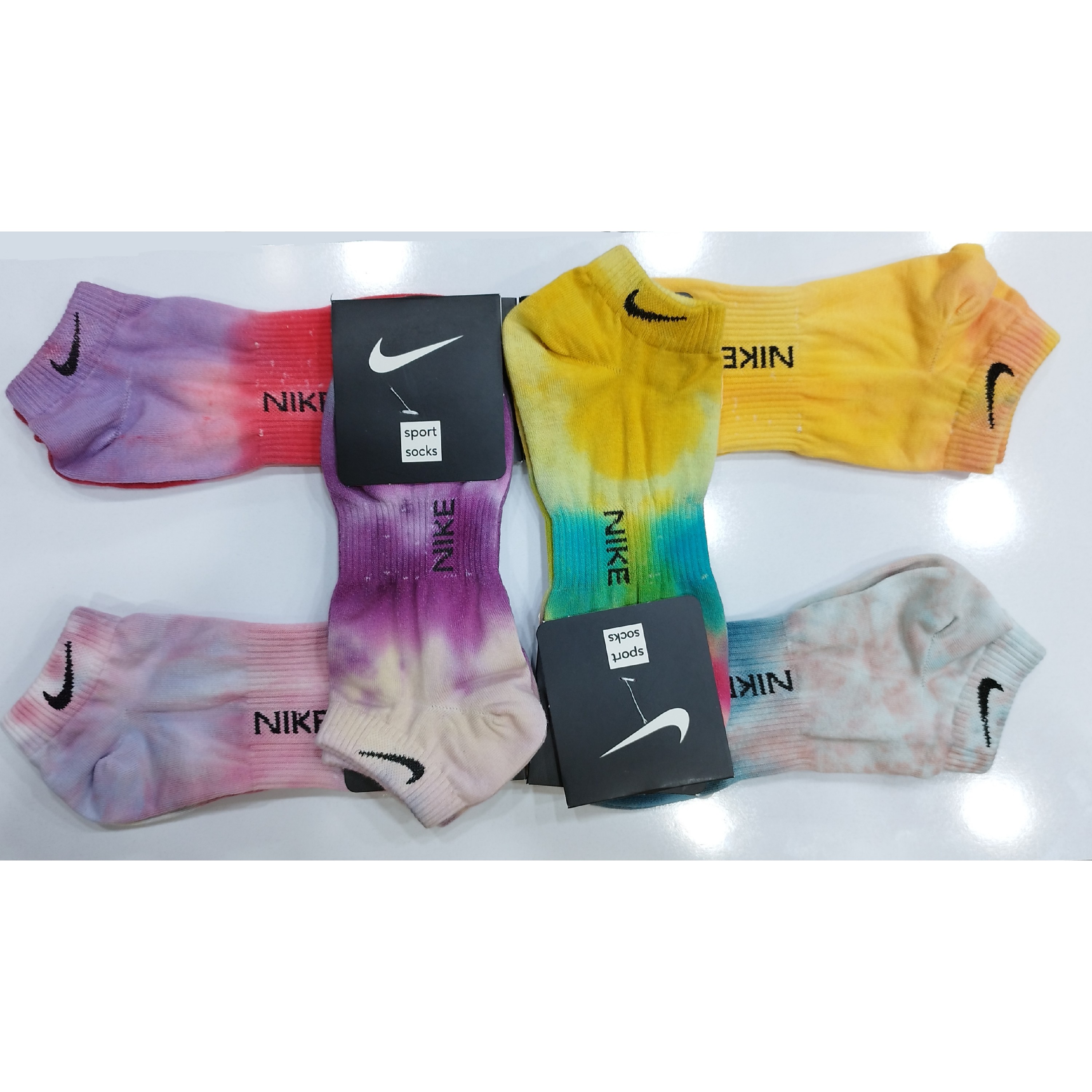 جوراب مچی آبرنگی ورزشی طرح نایک