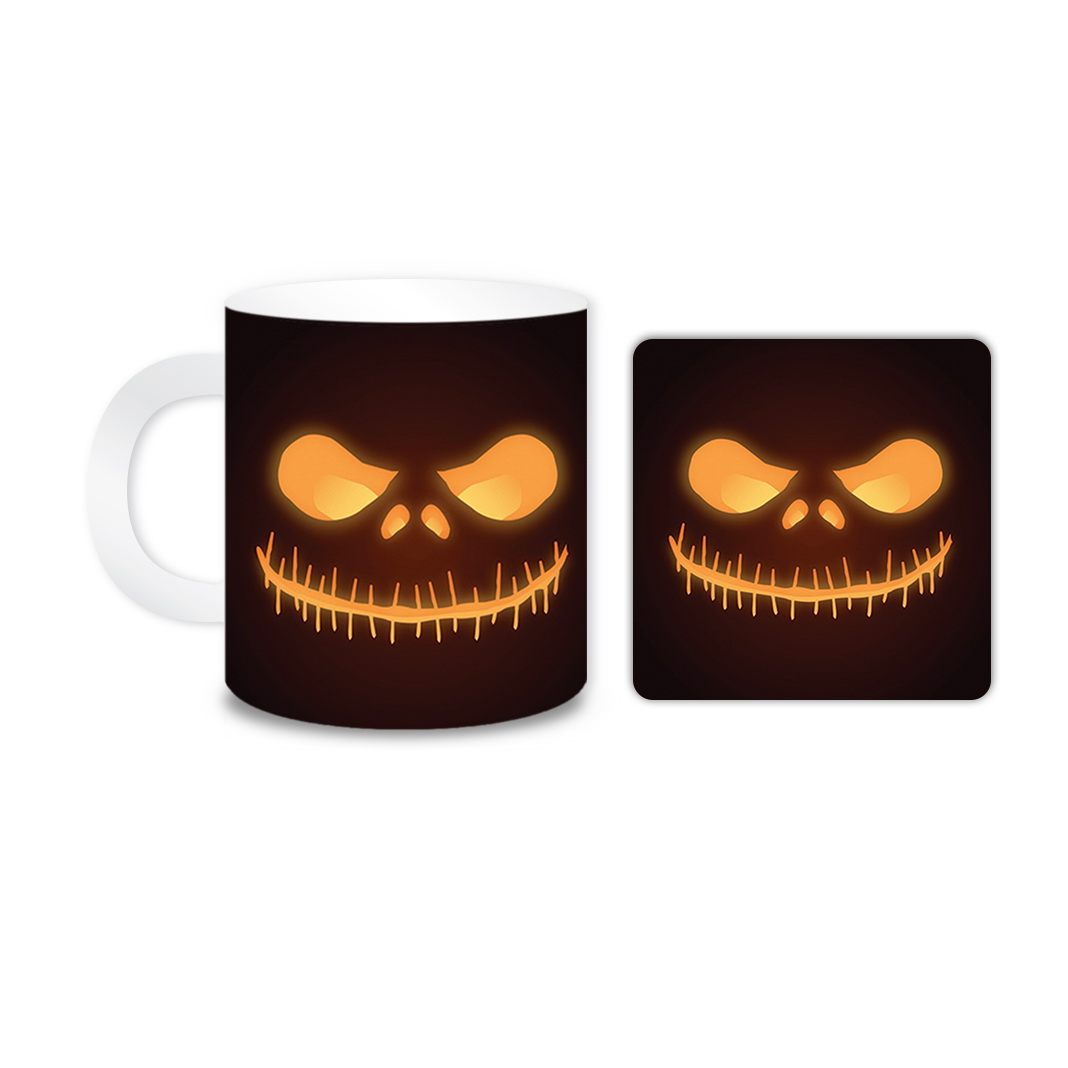 ماگ مدل هالووین کد 406 به همراه زیر لیوانی