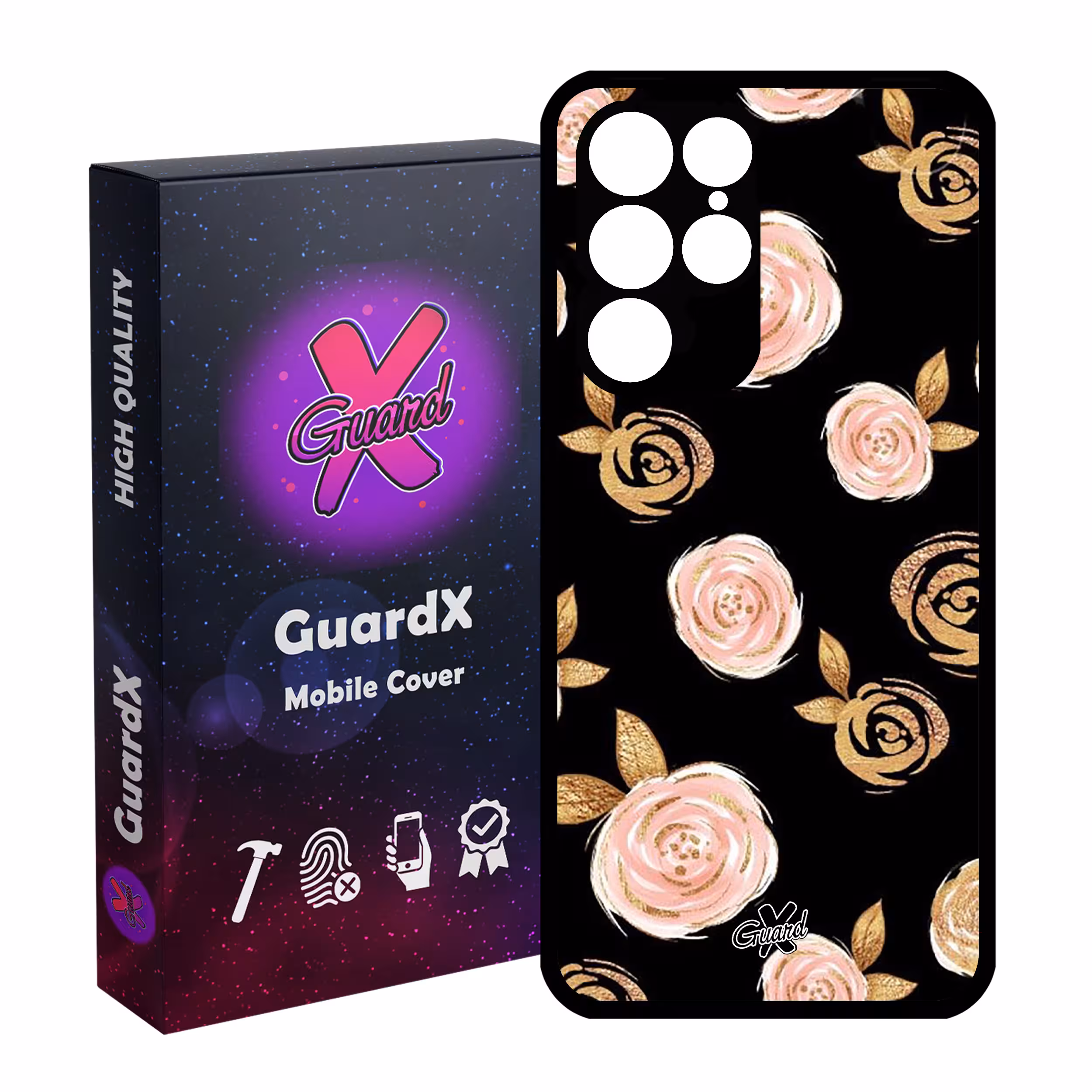 کاور گارد ایکس طرح Flower مدل Glass10105 مناسب برای گوشی موبایل سامسونگ Galaxy S22 Ultra