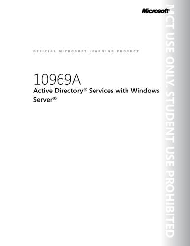 خرید و دانلود نسخه کامل کتاب Microsoft 10969A. Active Directory Services with Windows Server. Trainer Handbook