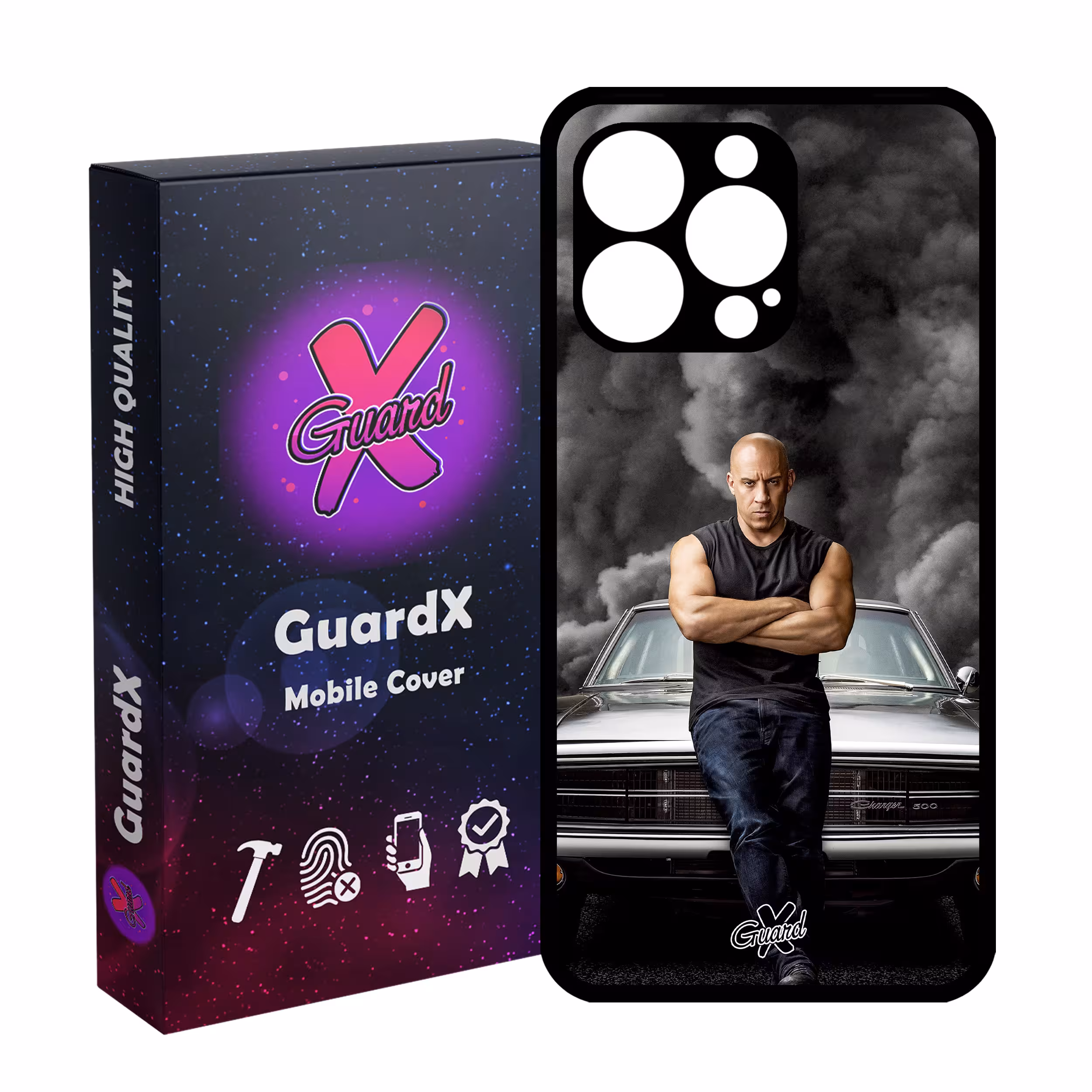 کاور گارد ایکس طرح Vin Diesel مدل Glass10183 مناسب برای گوشی موبایل اپل iPhone 13 Pro