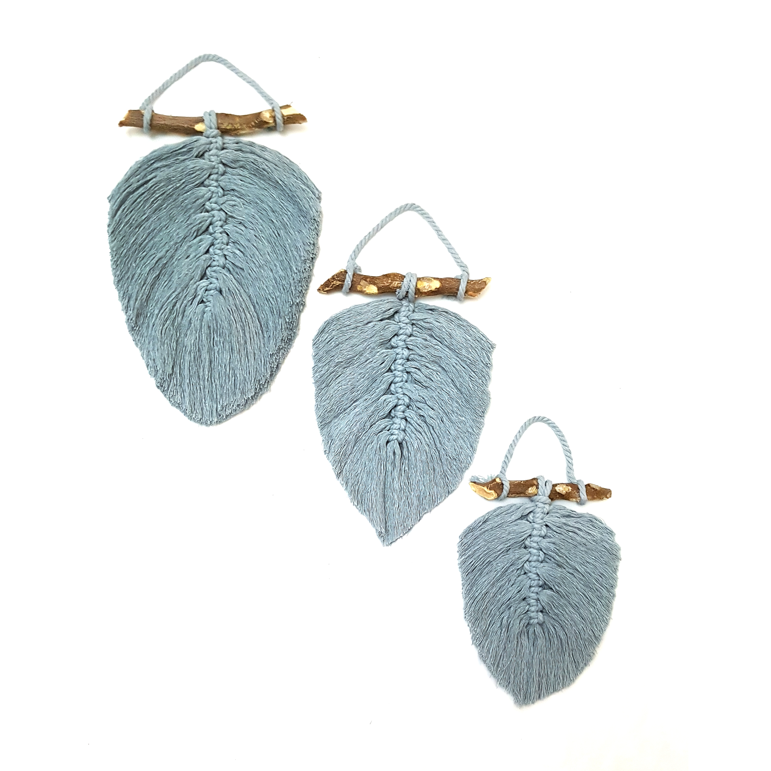 آویز بافتنی مدل مکرومه MacHang891 مجموعه 3 عددی