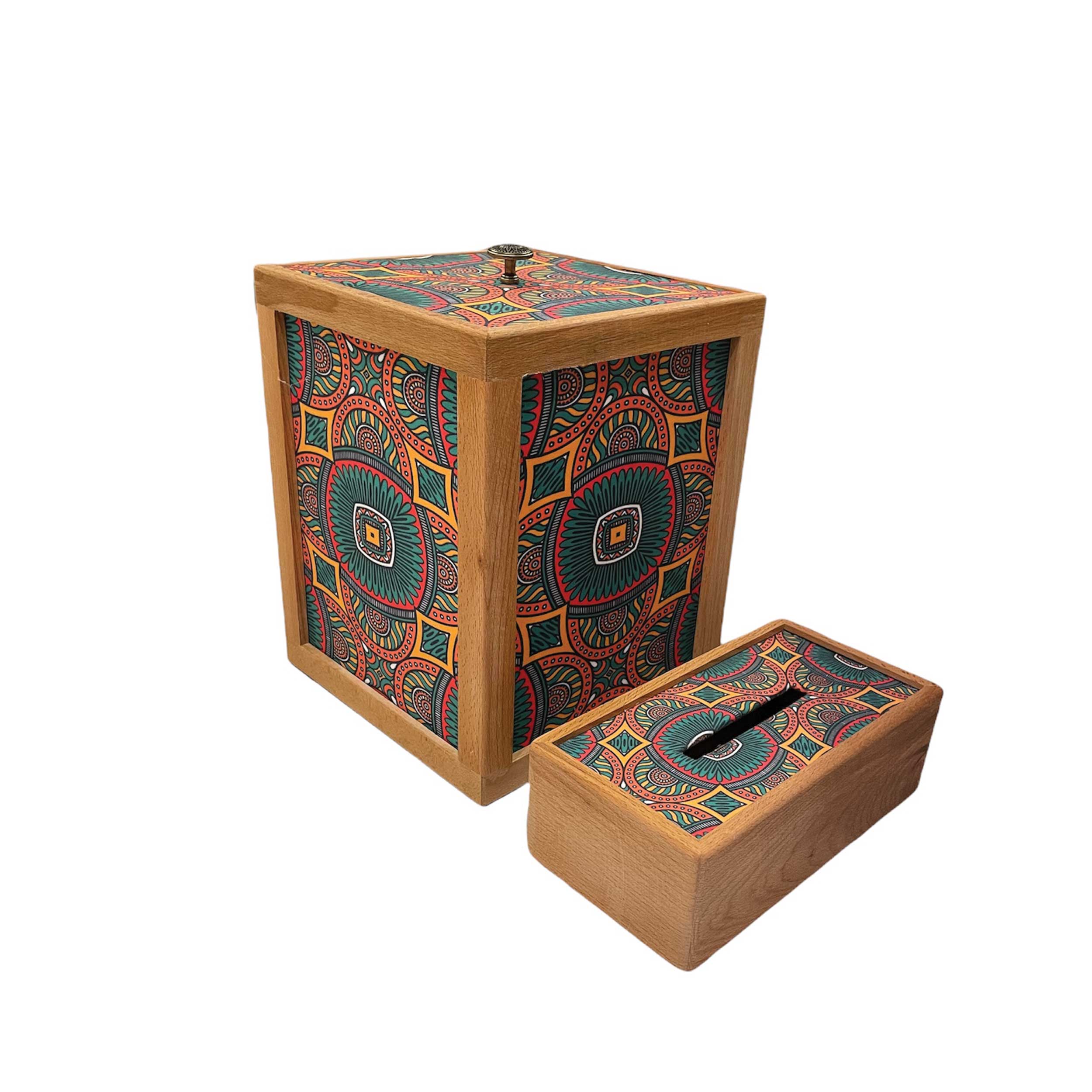 ست سطل و جای دستمال کاغذی مدل z-11