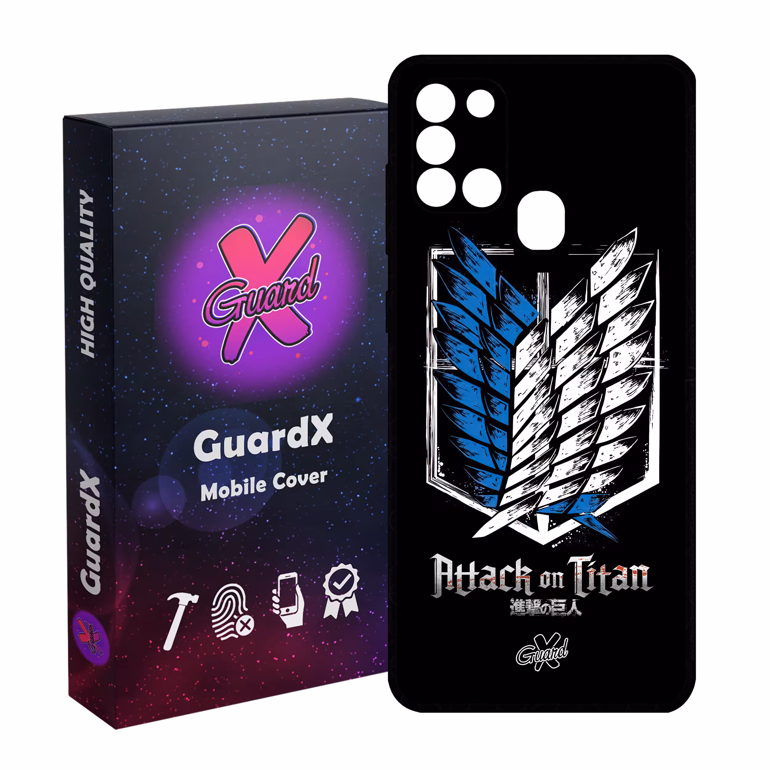 کاور گارد ایکس طرح Attack on Titan Anime مدل Glass10448 مناسب برای گوشی موبایل سامسونگ Galaxy A21s