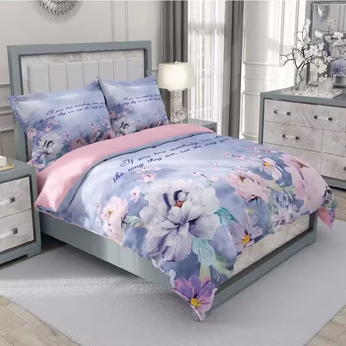 سرویس خواب طرح سه بعدی مدل فلاور Flower  کد 01 دو نفره 6 تکه