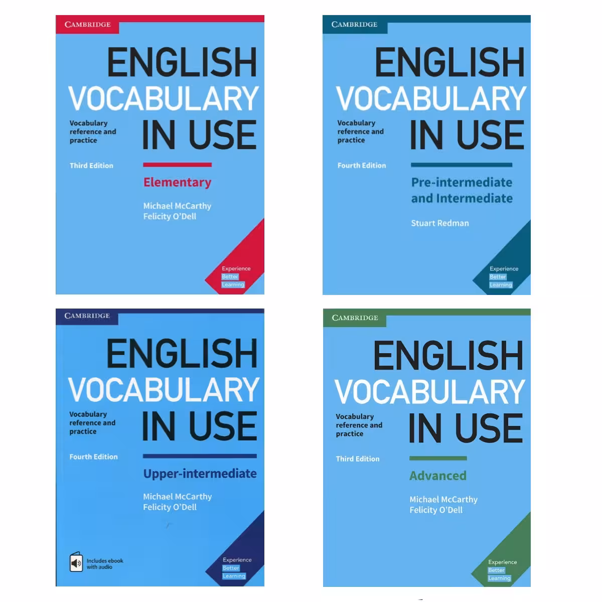 کتاب English Vocabulary in Use اثر Stuart Redman and Lynda Edwards انتشارات کمبریج 4 جلدی